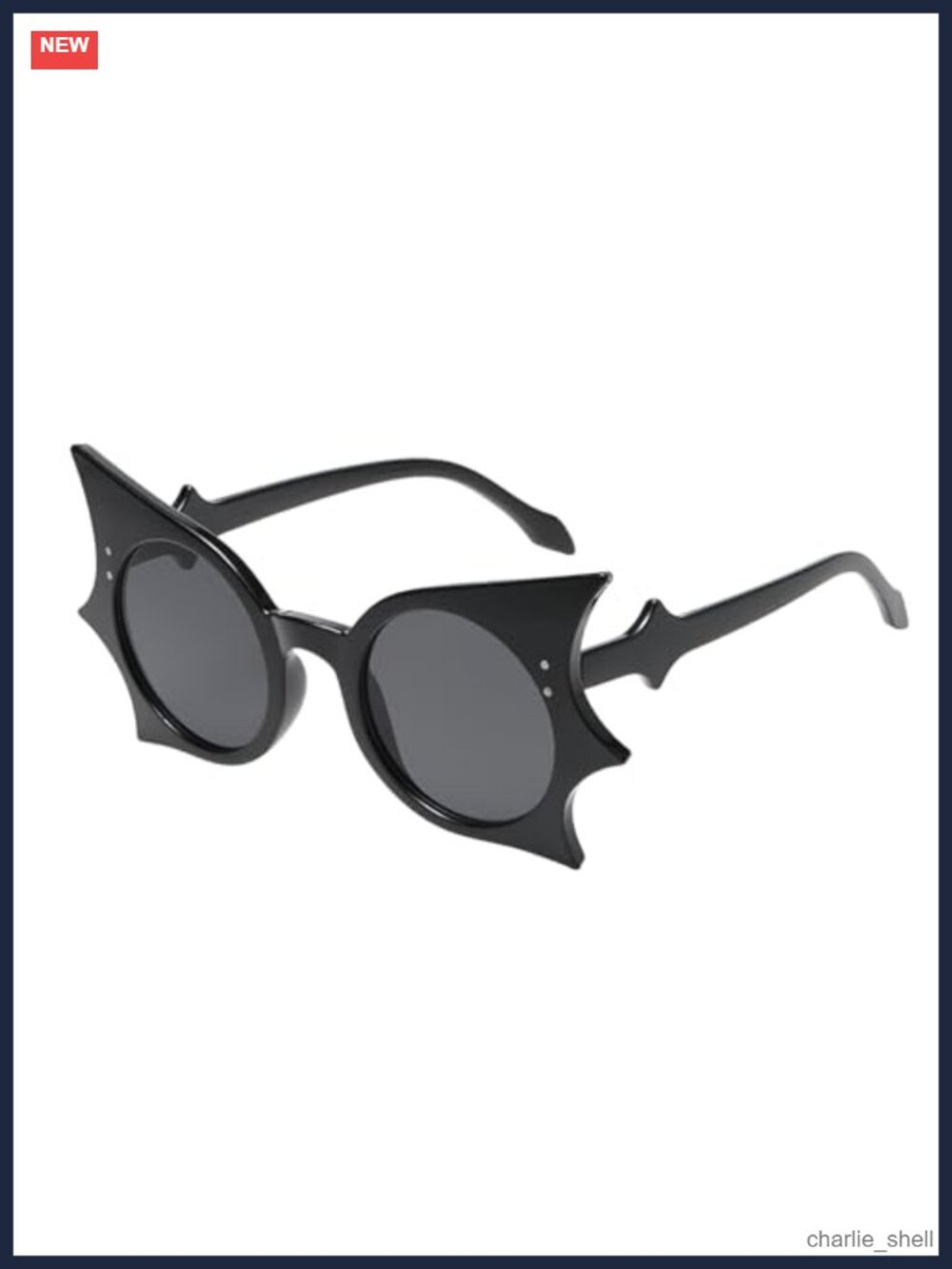 Retro Punk Bat Sunglasses UV400 Shield Oversized Festival Party